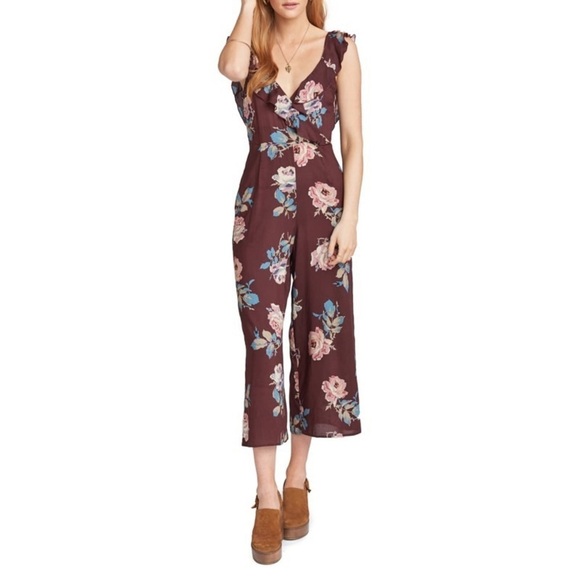 NWT SHOW ME YOUR MUMU Chocolate & Roses Jumpsuit